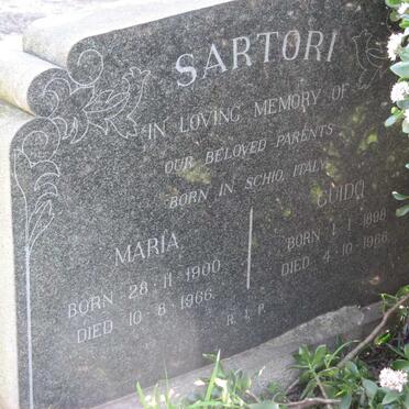SARTORI Guido 1898-1966 &amp; Maria 1900-1966