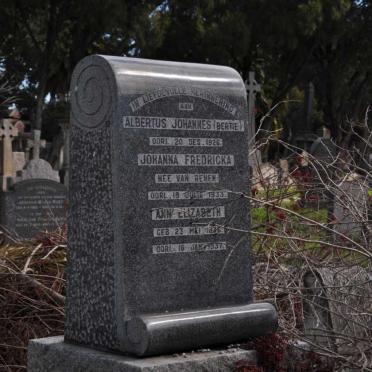 SPUY Albertus Johannes, van der -1926 &amp; Johanna Fredricka VAN RENEN -1933 :: VAN DER SPUY Ann Elizabeth 1936-1937