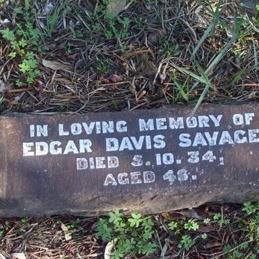 SAVAGE Edgar Davis -1934
