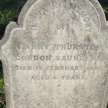 SAUNDERS Harry Thurston Gordon  -1895 