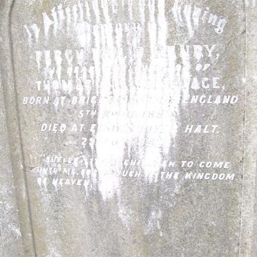 SAVAGE Percy Philip Henry 188?-19??