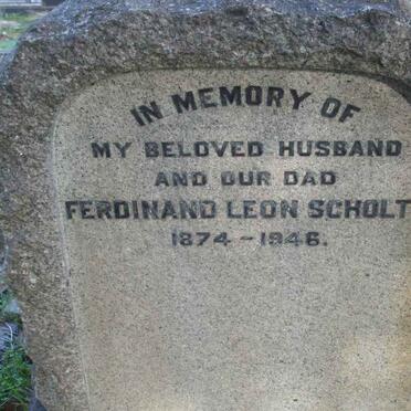 SCHOLTZ Ferdinand Leon 1874-1946