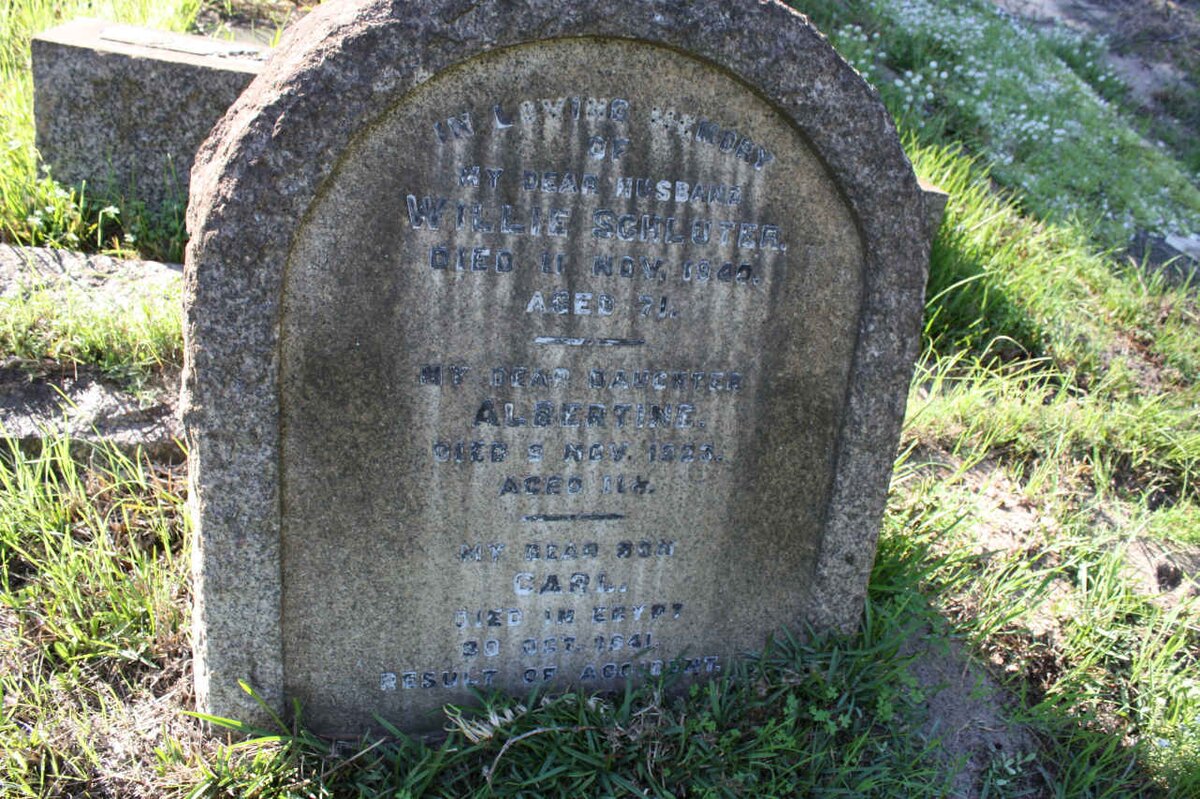 SCHLUTER Willie -1940 :: SCHLUTER Albertine -1923 :: SCHLUTER Carl -1941