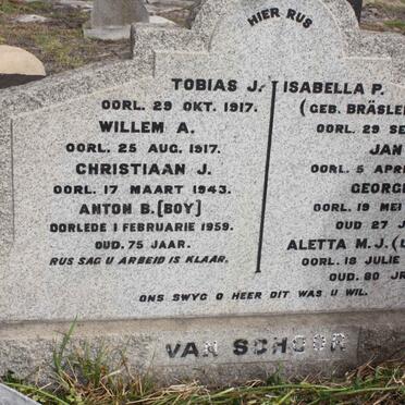 SCHOOR, van  :: BRASLER