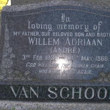 SCHOOR Willem Adriaan, van 1931-1966