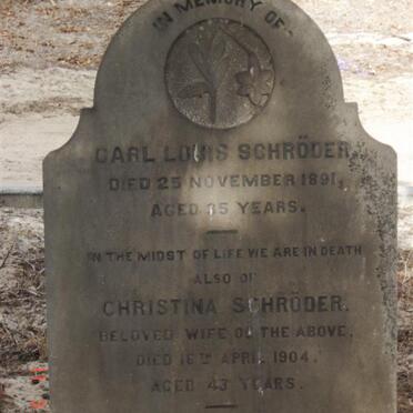 SCHRÖDER Carl Louis -1891 &amp; Christina -1904