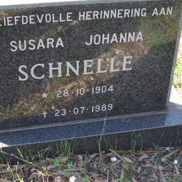 SCHNELLE Susara Johanna 1904-1989