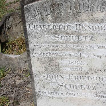 SCHULTZ John Friedrich -1874 &amp; Charlotte Henriette MULLER -1862