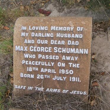 SCHUMANN Max George 1911-1950