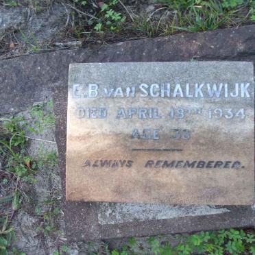 SCHALKWIJK E.B., van -1934 