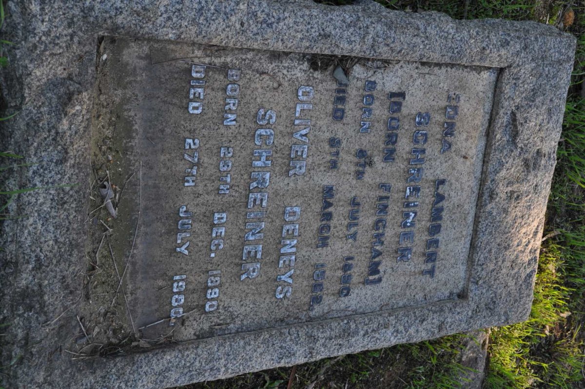 SCHREINER Oliver Deneys 1890-1980 &amp; Edna Lambert FINCHAM 1890-1962 