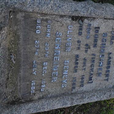 SCHREINER Oliver Deneys 1890-1980 &amp; Edna Lambert FINCHAM 1890-1962 