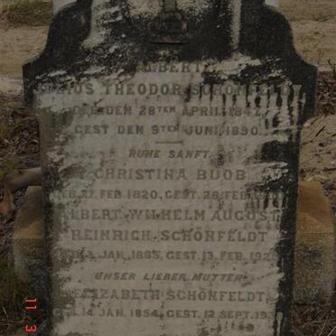 SCHONFELDT Julius Theodor 1847-1890 &amp; Elizabeth 1854-1938