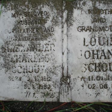 SCHOUW Alexander Charles 1912-1982 &amp; Louisa Johanna 1913-19??