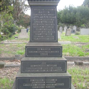 SCOTT Frank 1886-1942 :: SCOTT Ian Frank :: SCOTT Frank -1943 :: SCOTT Myfanwy 1931-1946