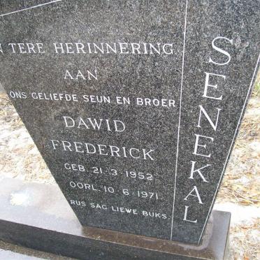 SENEKAL Dawid Frederick 1952-1971
