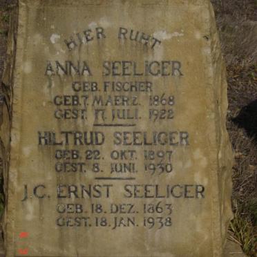 SEELIGER J.C. Ernst 1863-1938 &amp; Anna FISCHER 1868-1922 :: SEELIGER Hiltrud 1897-1930