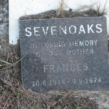 SEVENOAKS Frances 1914-1974