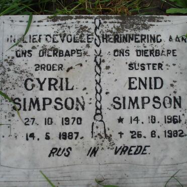 SIMPSON Enid 1961-1982 :: SIMPSON Cyril 1970-1987