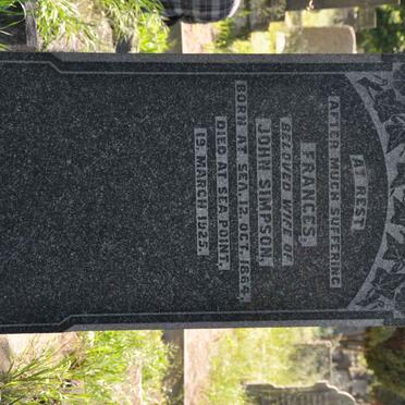 SIMPSON Frances 1864-1925