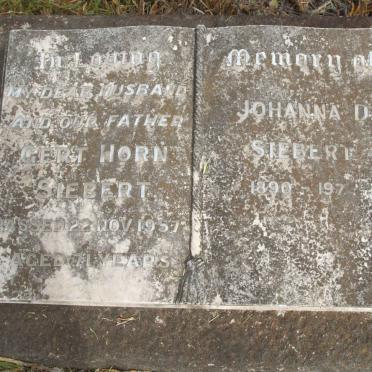SIEBERT Gert Horn -1957 &amp; Johanna D. 1890-1974