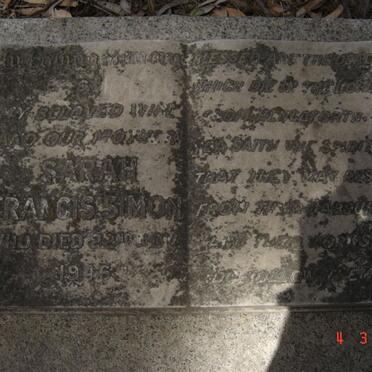 SIMON Sarah Francis -??