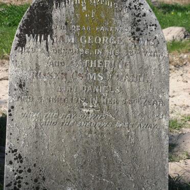 SIMS William George -1896 &amp; DANN Catherine Roser formerly SIMS nee DANIELS -1917