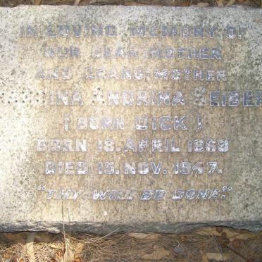 SIEBERT ? Andrina nee DICK 1868-1947