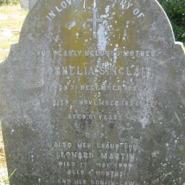 SINCLAIR Cornelia 1834-1895 :: MARTIN Leonard -1900 :: MARTIN Charles -1918