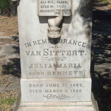 SITTERT Julia Maria, van nee BENNETT 1862-1898