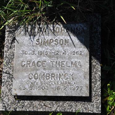 SIMPSON Frieda Johanna 1915-1962 :: COMBRINCK Grace Thelma nee BURZELMAN 1903-1977