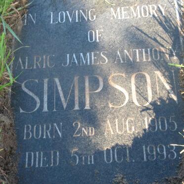 SIMPSON Alric James Anthony 1905-1993