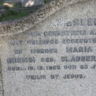 BRESLER Maria nee SLABBERT -1969