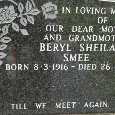 SMEE Beryl Sheila 1916-1982