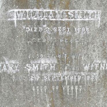 SMITH William -1896 &amp; Mary Witney -1925