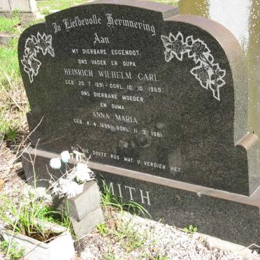 SMITH Heinrich Wilhelm Carl 1891-1969 &amp; Anna Maria 1899-1981