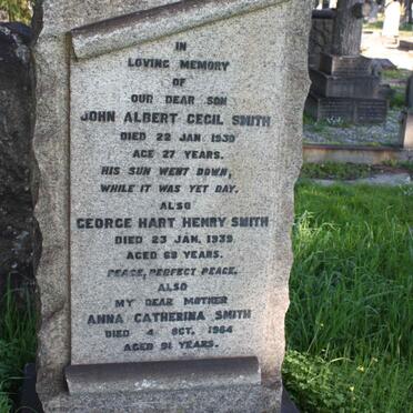SMITH George Hart Henry -1939 &amp; Anna Catherina -1964 :: SMITH John Albert Cecil -1930