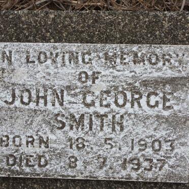 SMITH John George 1903-1937