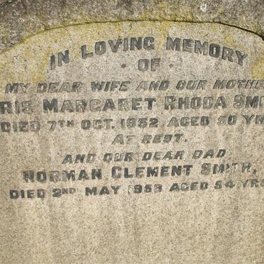 SMITH Norman Clement -1958 &amp; Iris Margaret Rhoda -1952