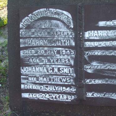 SMITH Harry  -1943 &amp; Johanna G.M. MATTHEWS  -1944 :: ELLICK Harry- 1935