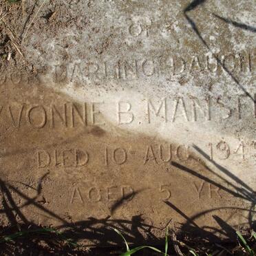 MANSFIELD Yvonne B.  -1949 