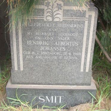 SMIT Hendrik Albertus Johannes 1892-1959