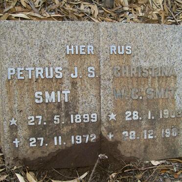 SMIT Petrus J.S. 1899-1972 &amp; Christina W.C. 1902-1981