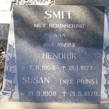 SMIT Hendrik 1904-1977 &amp; Susan nee PRINS 1908-1979