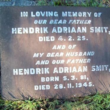 SMIT Hendrik Adriaan -1925 :: SMIT Hendrik Adriaan 1881-1945