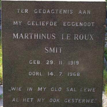 SMIT Marthinus Le Roux 1919-1968