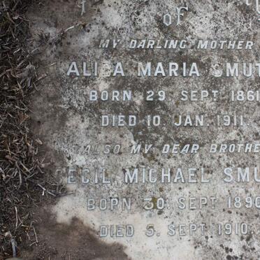SMUTS Alida Maria 1861-1911 :: SMUTS Cecil Michael 1890-1910