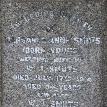 SMUTS W.J. -1920 &amp; Margaret Anne YOUNG -1914 