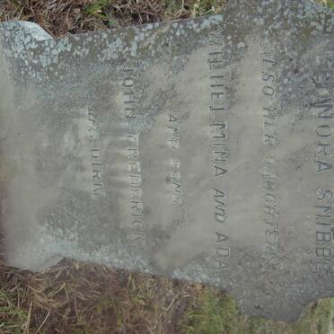 SNIBBE Leonora :: SNIBBE Wilhelmina :: SNIBBE Ada :: SNIBBE John Frederick :: SNIBBE Dirk