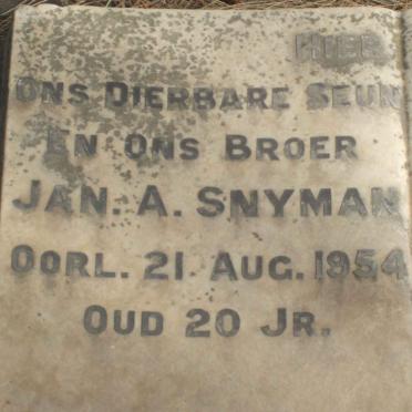 SNYMAN Jan A. −1954